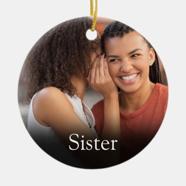 Adorno De Cerámica Mejor definición de hermana de la historia foto ro (Frente)