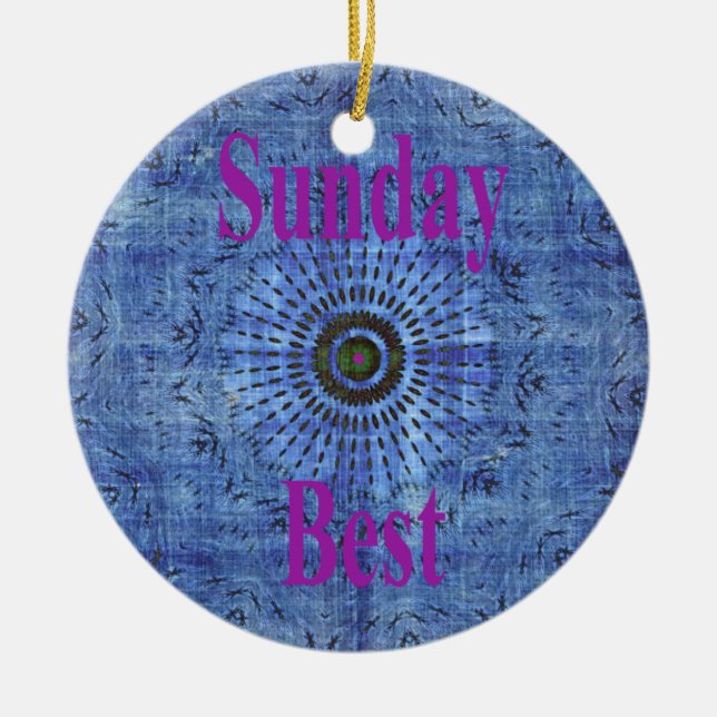 Adorno De Cerámica Mejor Domingo (Frente)