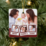 Adorno De Cerámica Mejor familia Personalizado Instagram 4 Collage de<br><div class="desc">Sube tus fotos favoritas para hacer tu propio regalo personalizado de foto de keepsake.</div>