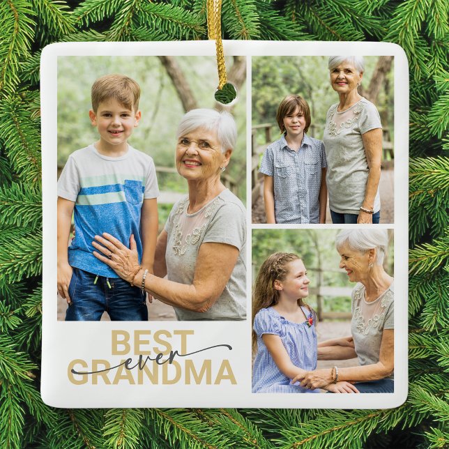 Adorno De Cerámica Mejor foto de la abuela siempre Keepsake (Subido por el creador)