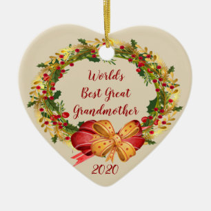 Adorno De Cerámica Mejor Gran Abuela Navidades de la Guerra de Antill