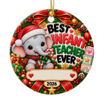 Mejor maestro de bebés de siempre Elefante Navidad