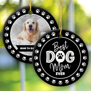 Adorno De Cerámica Mejor Mamá de Perro del Mundo Foto Personalizada T