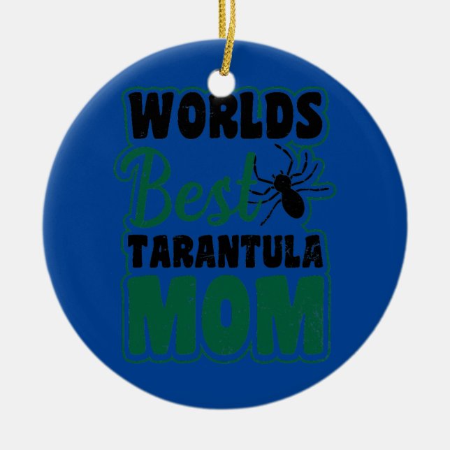 Adorno De Cerámica Mejor Mamá del Mundo Diseñar Tarantula (Frente)