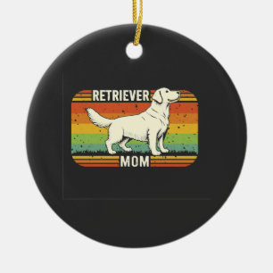 Adorno De Cerámica Mejor Mamá Perro Retriever Dorado Vintage Mamá Per