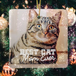 Adorno De Cerámica Mejor Mascota de gatos que nunca ha sido Personali<br><div class="desc">Este diseño simple y clásico se compone de tipografía de la serif y agrega una foto personalizado</div>