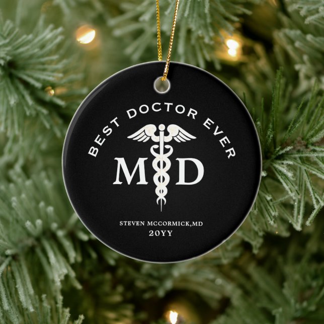 Adorno De Cerámica Mejor Médica Navidades médicos personalizados (Árbol)