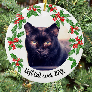Adorno De Cerámica Mejor Navidad para gatos o memorial para mascotas