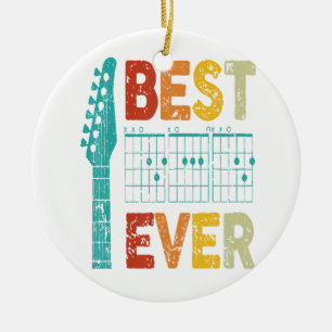 Adorno De Cerámica Mejor papá de guitarra de todos los tiempos acorde