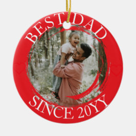 Adorno De Cerámica Mejor Papá Feliz Navidad