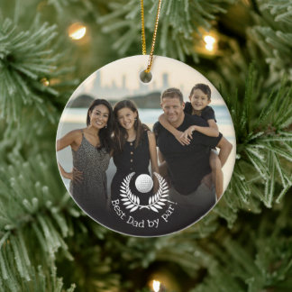 Adorno De Cerámica Mejor Papá por foto de nombre personalizado de Par