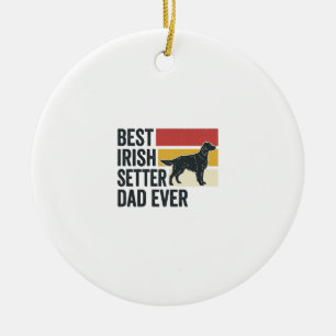 Adorno De Cerámica Mejor papá Setter Irlandés de todos los tiempos Di