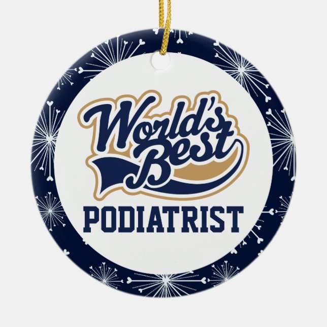 Adorno De Cerámica Mejor Podiatra del Mundo (Frente)