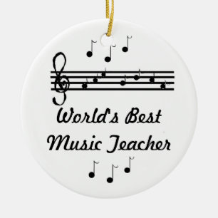 Adorno De Cerámica Mejor Profesor de Música del Mundo