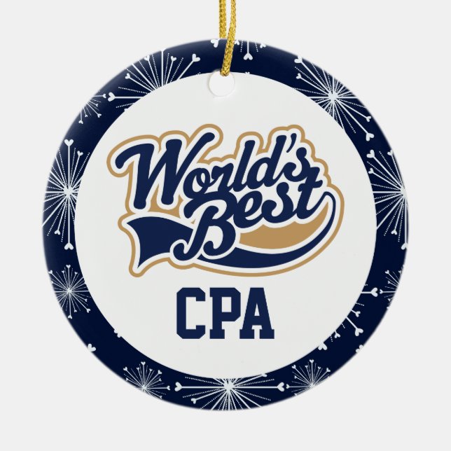 Adorno De Cerámica Mejor regalo de Contador CPA del mundo (Frente)