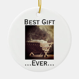 Adorno De Cerámica Mejor regalo de Navidad de todos los tiempos Bebe 