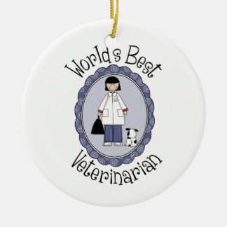 Adorno De Cerámica Mejor Veterinaria del Mundo - Mujer