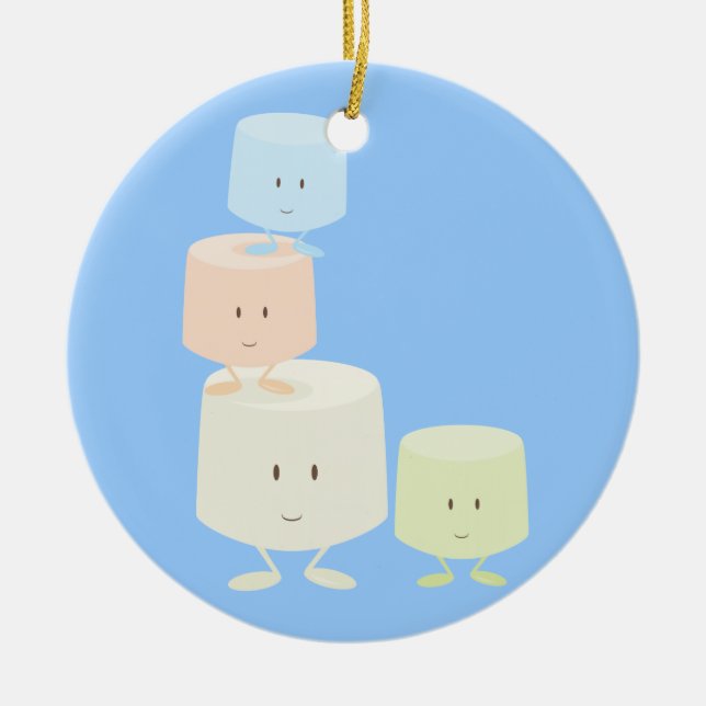 Adorno De Cerámica Melcochas felices (Frente)