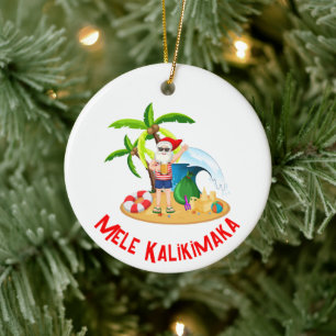 Adorno De Cerámica Mele Kalikimaka