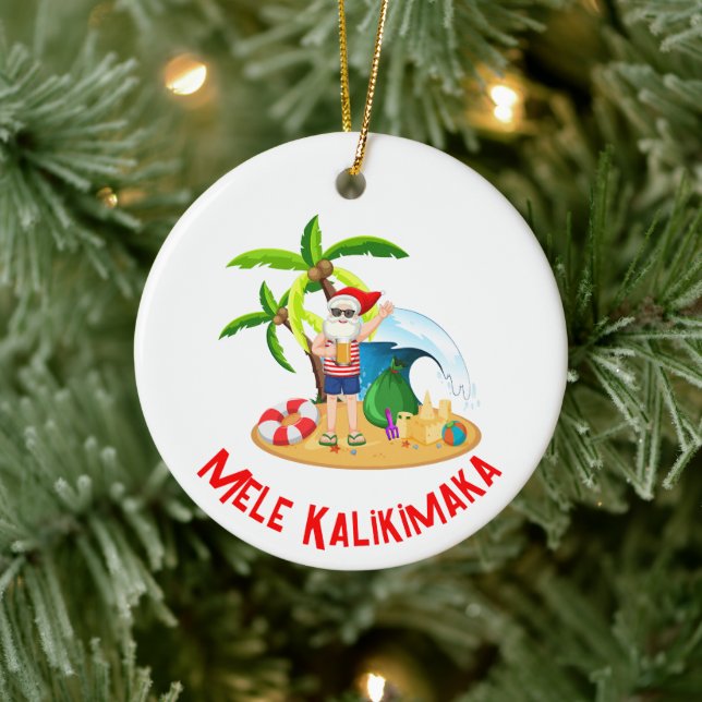Adorno De Cerámica Mele Kalikimaka (Árbol)