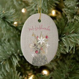 Adorno De Cerámica Mele Kalikimaka Pine, Navidades personalizados
