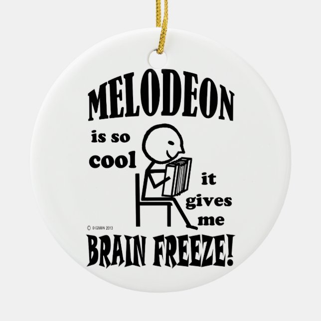 Adorno De Cerámica Melodeón, congelación cerebral (Frente)