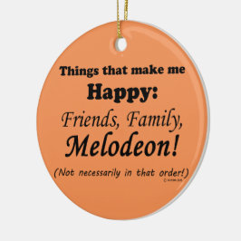 Adorno De Cerámica Melodeon me hace feliz