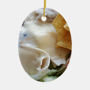 Adorno De Cerámica Melted Cheese Nacho Funny Food