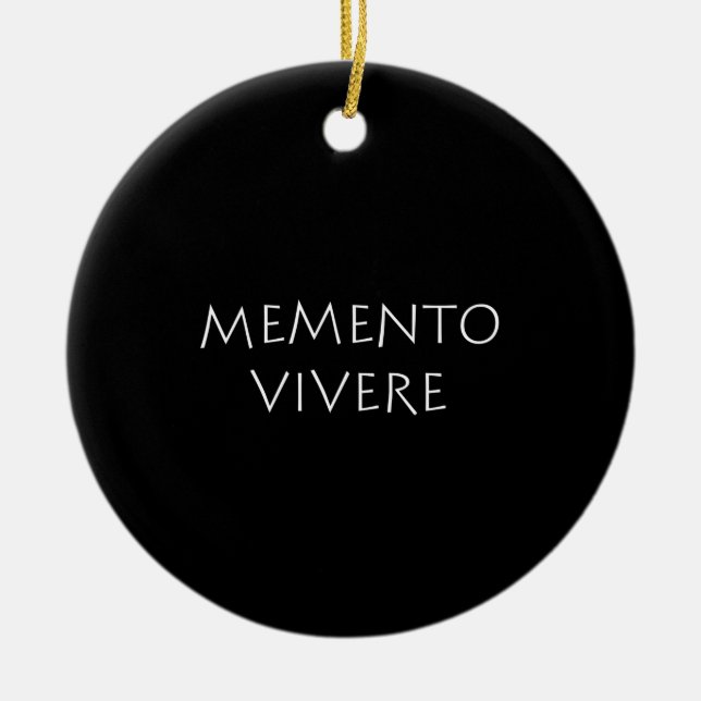 Adorno De Cerámica Memento vivere (Frente)