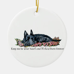 Adorno De Cerámica Memoria del escocés Terrier
