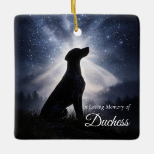 Adorno De Cerámica Memorial con nombre personalizado para Pointer de