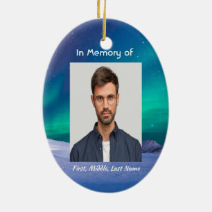 Adorno De Cerámica Memorial cristiano alumbrado norte Aurora Borealis