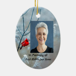 Adorno De Cerámica Memorial cristiano Keepsake Cardinal Red Bird