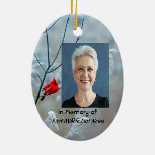 Adorno De Cerámica Memorial cristiano Keepsake Cardinal Red Bird