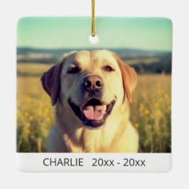 Adorno De Cerámica Memorial de Foto de Perro Personalizado Recuerdo d