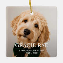 Adorno De Cerámica Memorial de Mascota de Foto Simple Personalizado