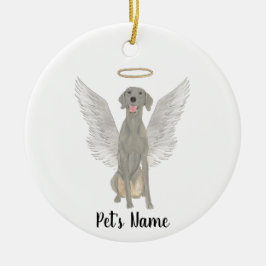 Adorno De Cerámica Memorial de Simpatía de Weimaraner Personalizado