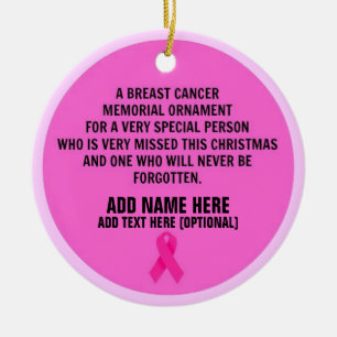 Adorno De Cerámica Memorial del Poema del Cáncer de Mama