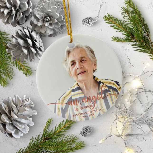 Adorno De Cerámica Memorial fotográfico personalizado de Un Ángel En  (Subido por el creador)