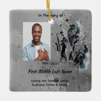 Adorno De Cerámica Memorial Keepsake Music Jazz Band