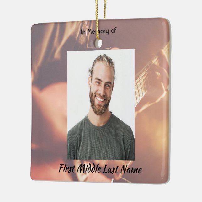 Adorno De Cerámica Memorial Keepsake Musician Piano Guitar (Izquierda)