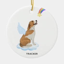 Adorno De Cerámica Memorial Mascota personalizado de Beagle Dog Angel