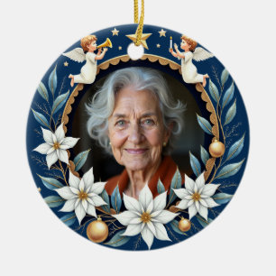 Adorno De Cerámica Memorial navideño armonía celestial de 2 caras