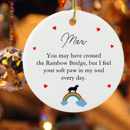 Adorno De Cerámica Memorial Personalizado de Perro Labrador