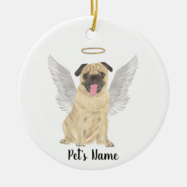 Adorno De Cerámica Memorial personalizado de simpatía para Pug