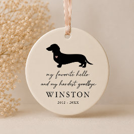 Adorno De Cerámica Memorial personalizado para Dachshund | Recuerdo d