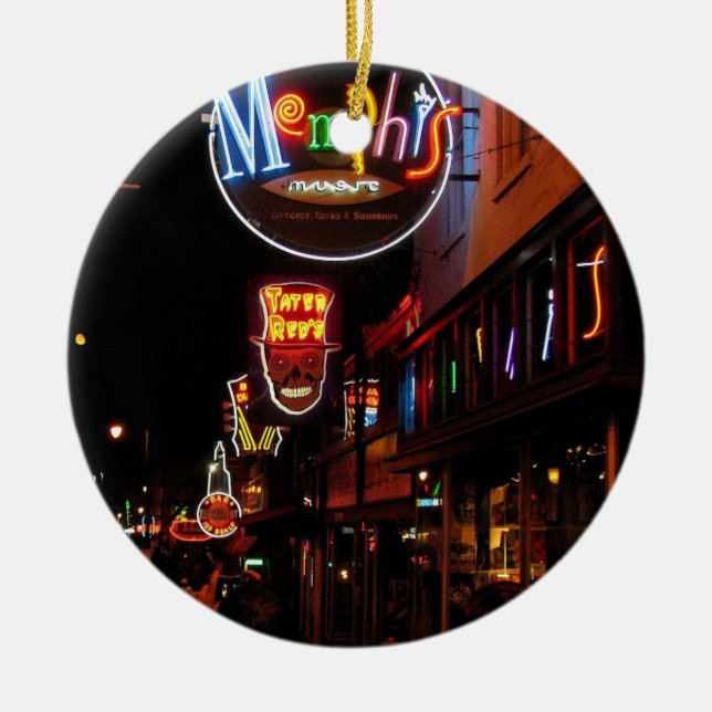 Adorno De Cerámica Memphis en el árbol (Frente)