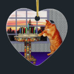 Adorno De Cerámica menorah cat.jpg<br><div class="desc">¡No apenas para Chanukah más - este jengibre del bonito enciende las velas porque sucedió un gran milagro aquí!</div>
