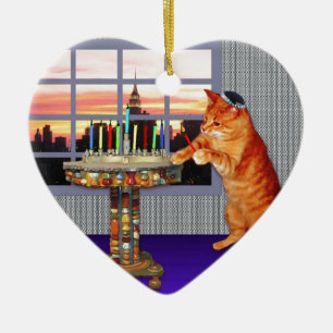 Adorno De Cerámica menorah cat.jpg