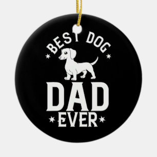 Adorno De Cerámica Mens Doxie Dachshund Perro cachorros Dueño Lover